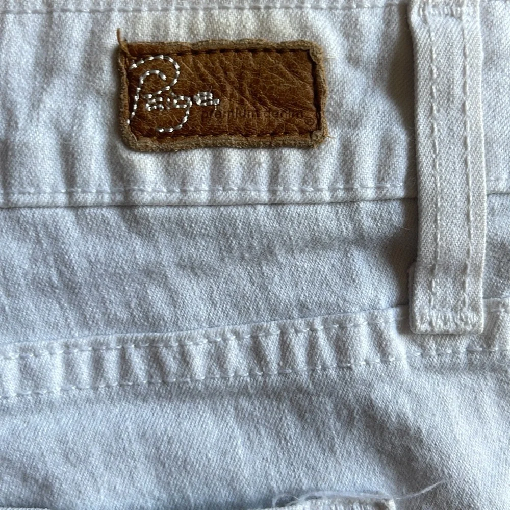 PAIGE White Denim Jean Shorts